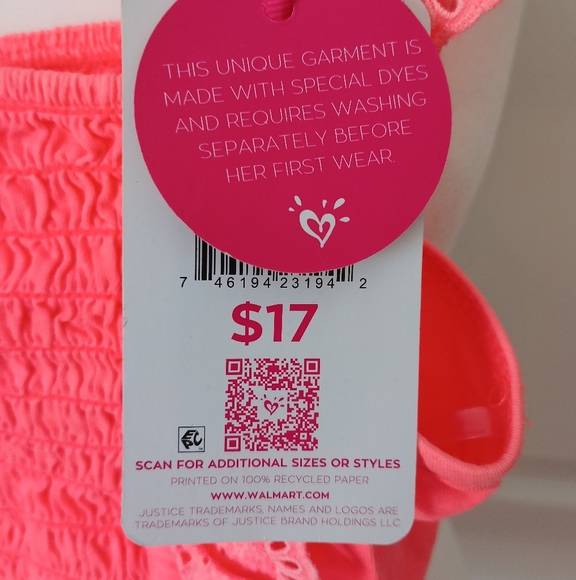 Nwt!! Girls Justice  Top L 12/14 - Picture 2 of 7